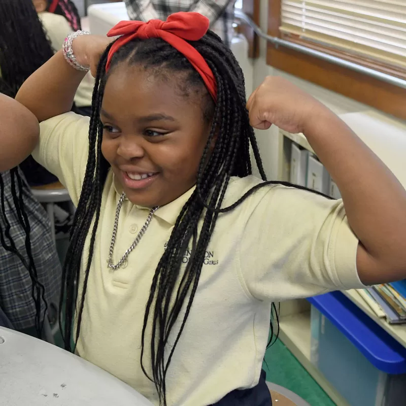 Young woman proud of her accomplishments.